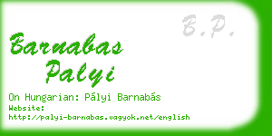 barnabas palyi business card
