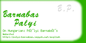 barnabas palyi business card